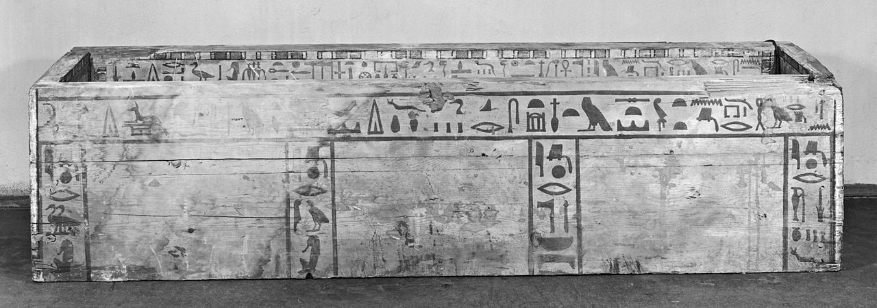 Painted Egyptian coffin of Rehu-er-djer-sen with hieroglyphic texts, Walters Art Museum