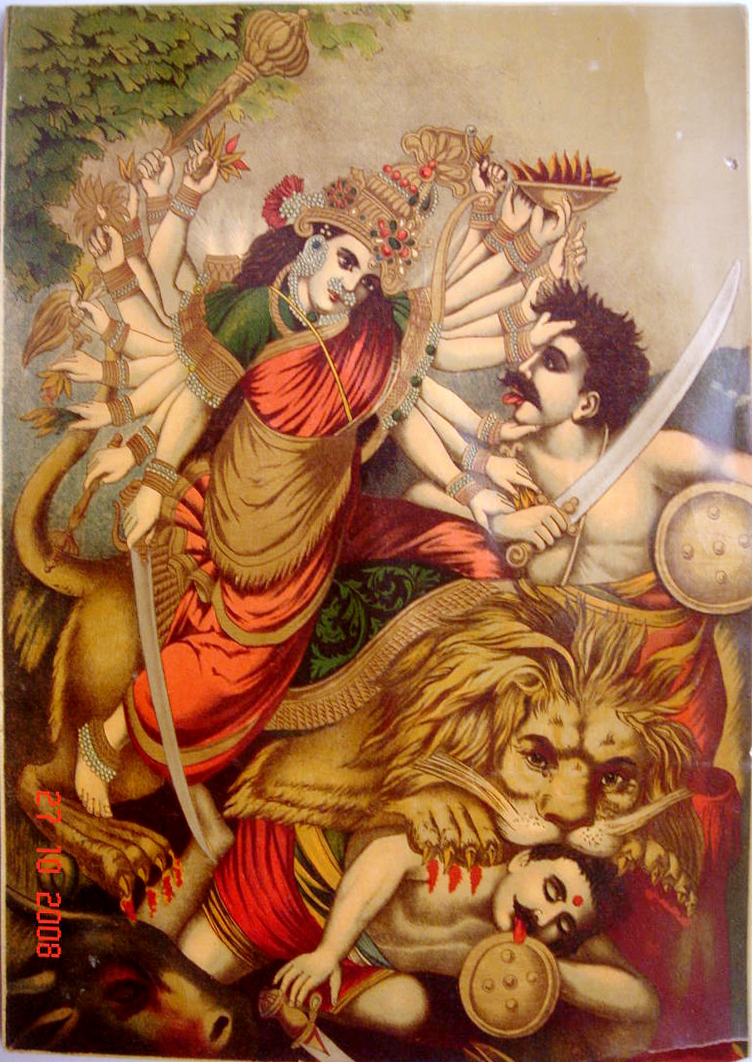 Durga Mahishasura-mardini, the slayer of the buffalo demon