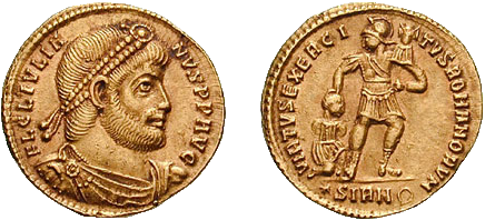 Gold solidus of Emperor Julian, 4th century CE