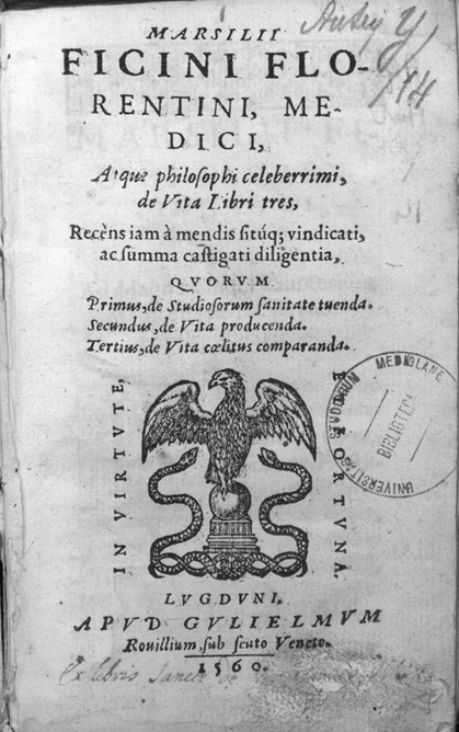 image with the cover of De triplici vita