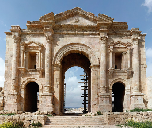 Arch of Hadrian, Jerash, modern Jordan
