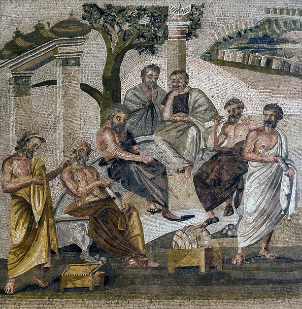 Platonic Academy mosaic, Pompeii house