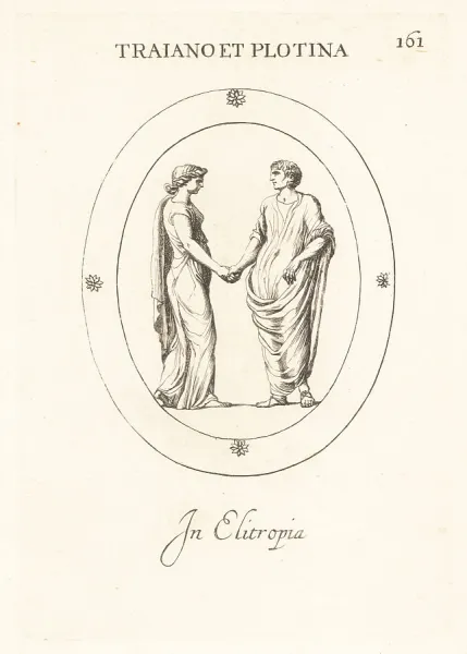 In heliotrope. Trajano et Plotina, Giovanni Battista Galestruzzi